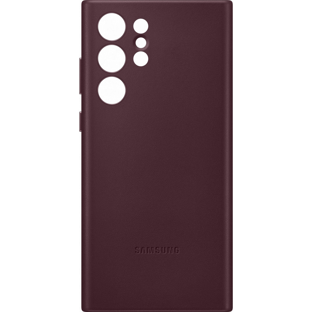 Чохол до мобільного телефона Samsung Leather Cover Galaxy S22 Ultra Burgundy (EF-VS908LEEGRU) - зображення 2