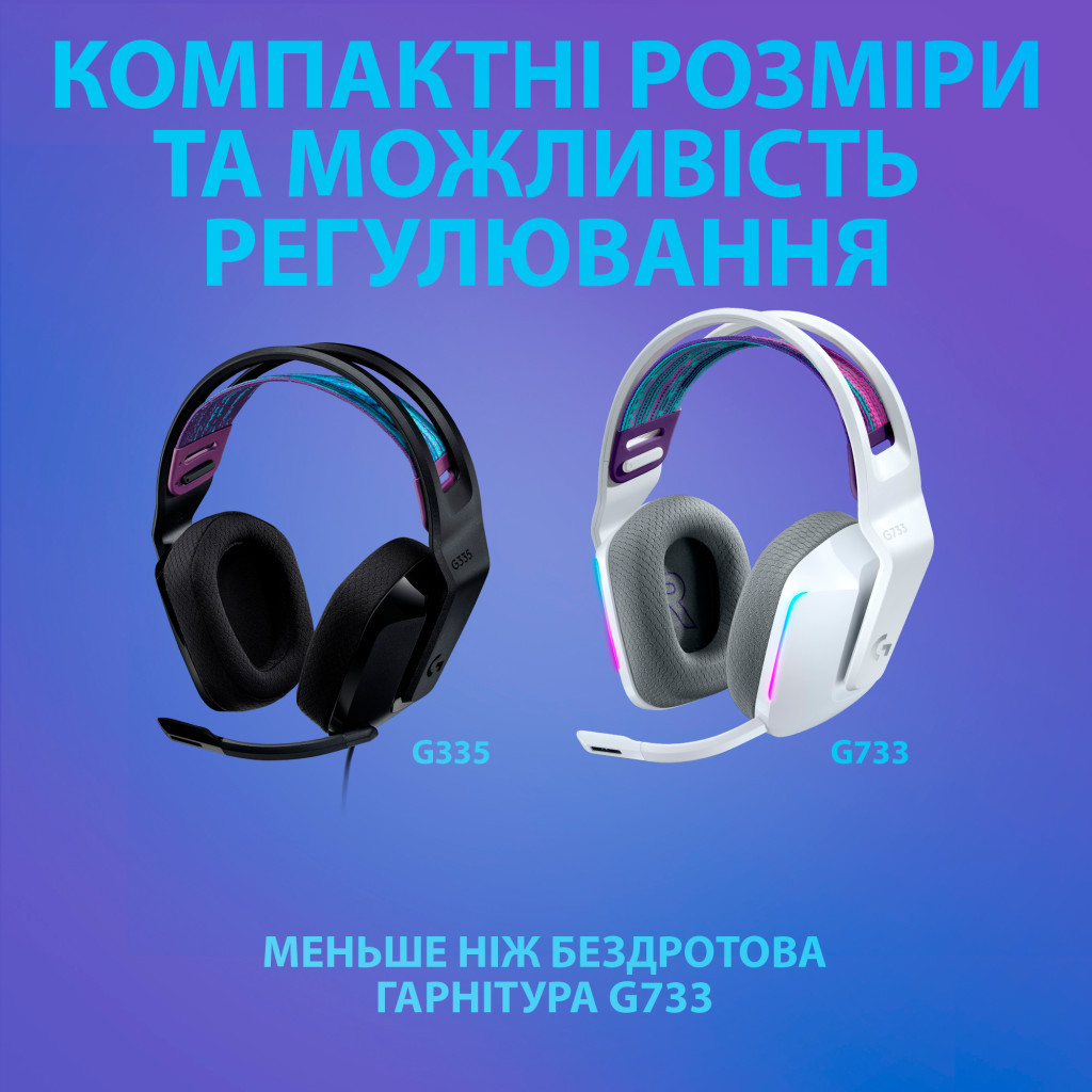 Навушники Logitech G335 Wired Gaming Black (981-000978) - зображення 11