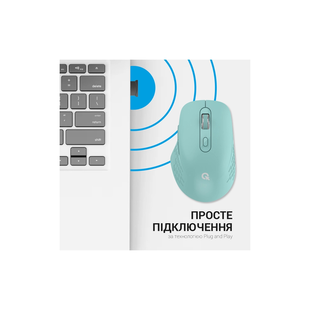 Мишка OfficePro M230M Silent Click Wireless/Bluetooth Mint - зображення 8