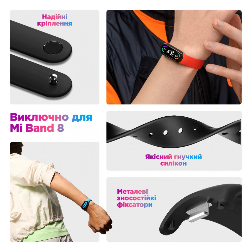 Ремінець до фітнес браслета Armorstandart для Xiaomi Mi Band 8 Mint (ARM69912) - зображення 3