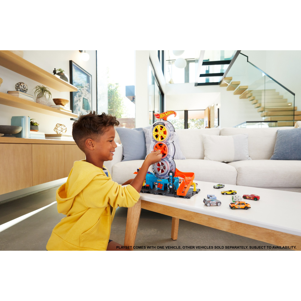 Автотрек Hot Wheels Пригоди та трюки в шиномонтажній (HDP02) - зображення 5