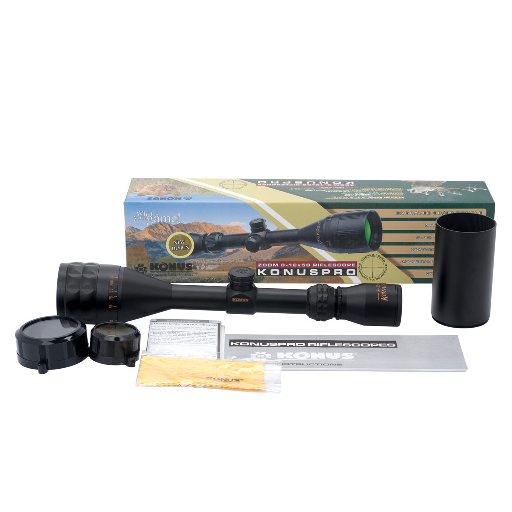 Оптичний приціл Konus KonusPro 3-12x50 30/30 AO (7256) - зображення 4