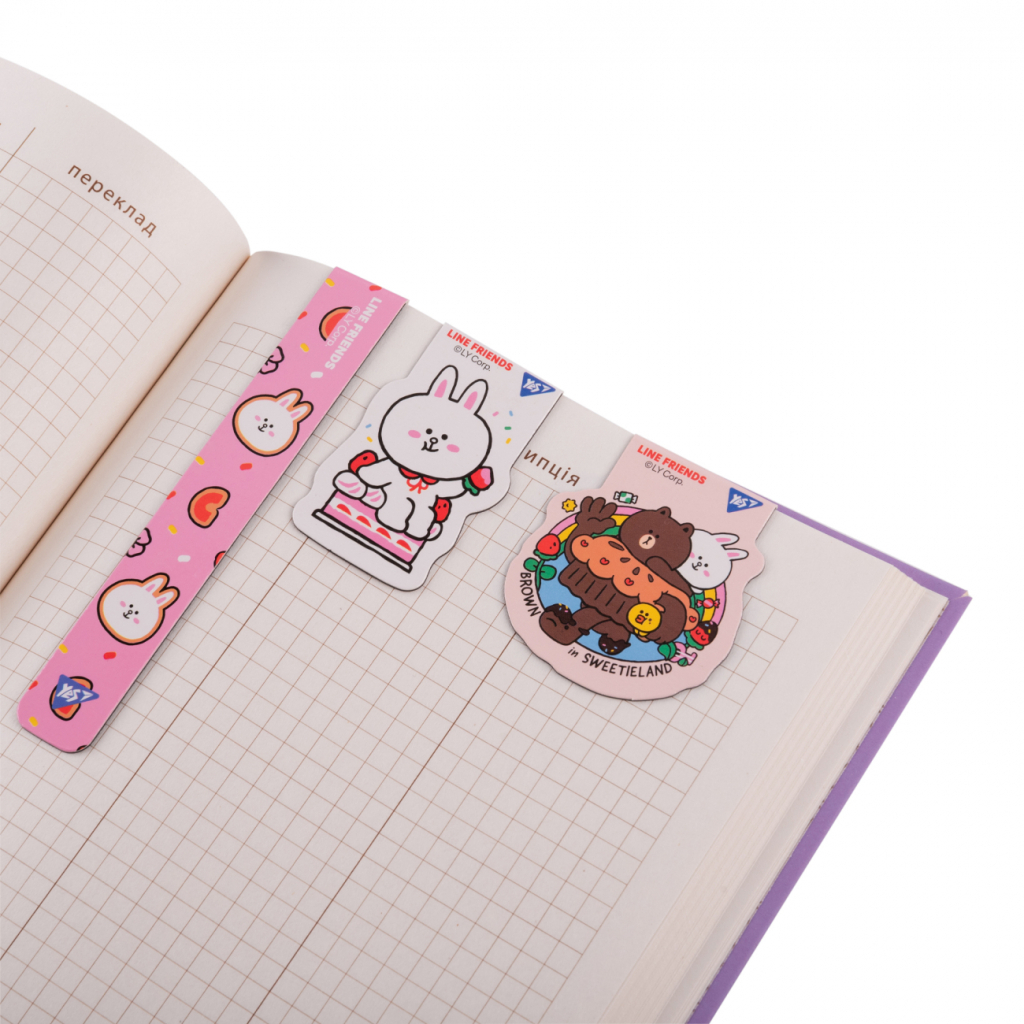 Закладки для книг Yes магнітні Line Friends 3 шт (708358) - зображення 3