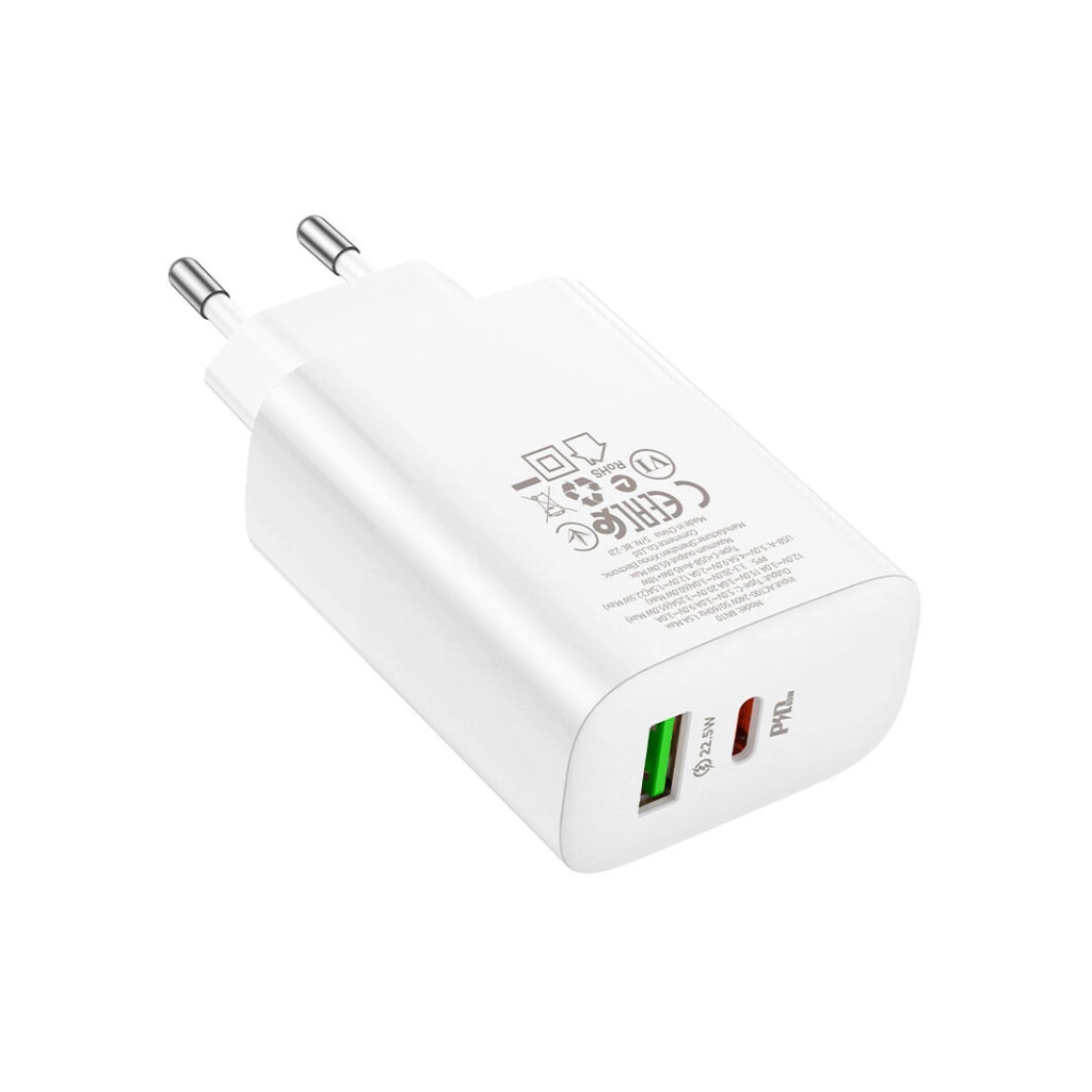 Зарядний пристрій BOROFONE BN10 Sunlight 1xUSB-C PD65W + 1xUSB-A White (6974443388190) - зображення 6