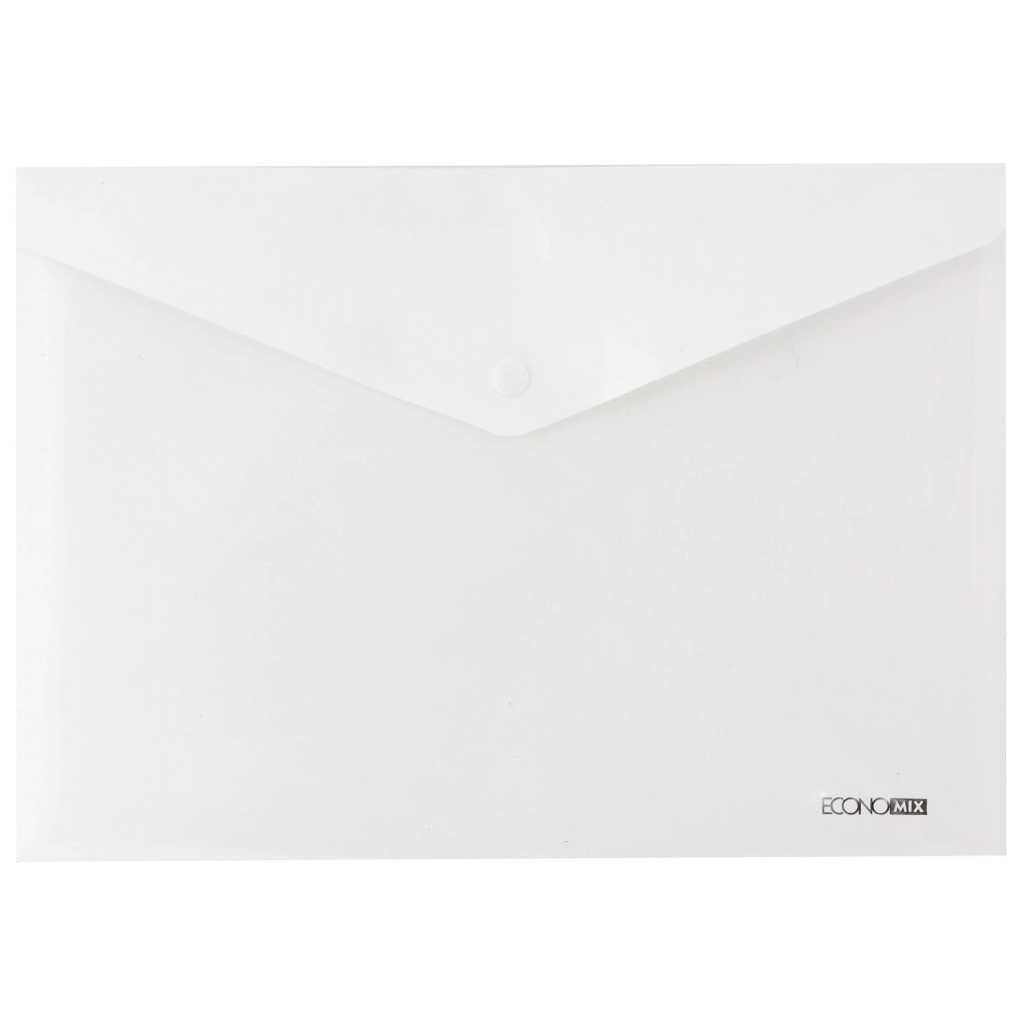 Папка - конверт Economix В5 180 мкм прозора, фактура "глянець", біла (E31302-14) - зображення 1