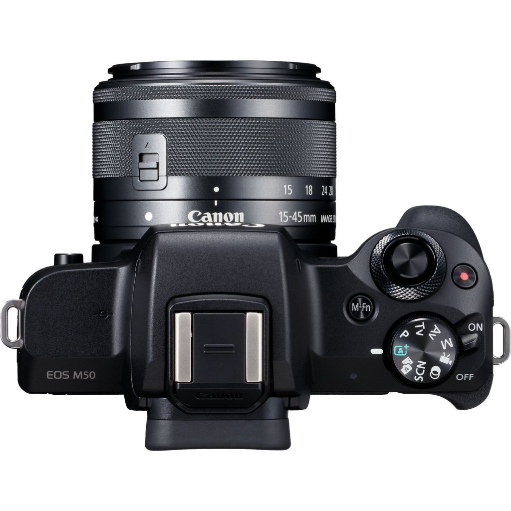 Цифровий фотоапарат Canon EOS M50 15-45 IS STM Web Kit Black (2680C060WRK) - зображення 5