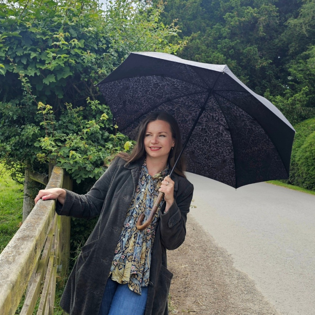 Парасоля Fulton L936-040706 Morris & Co Hampstead UV Strawberry Thief Graphite (L936-040706) - зображення 2