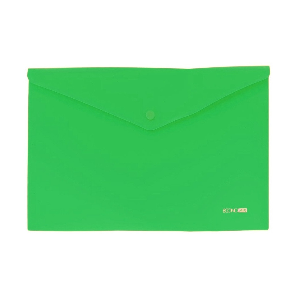 Папка - конверт Economix А4 180 мкм, непрозора, фактура "помаранч", зелена (E31305-54) - зображення 1