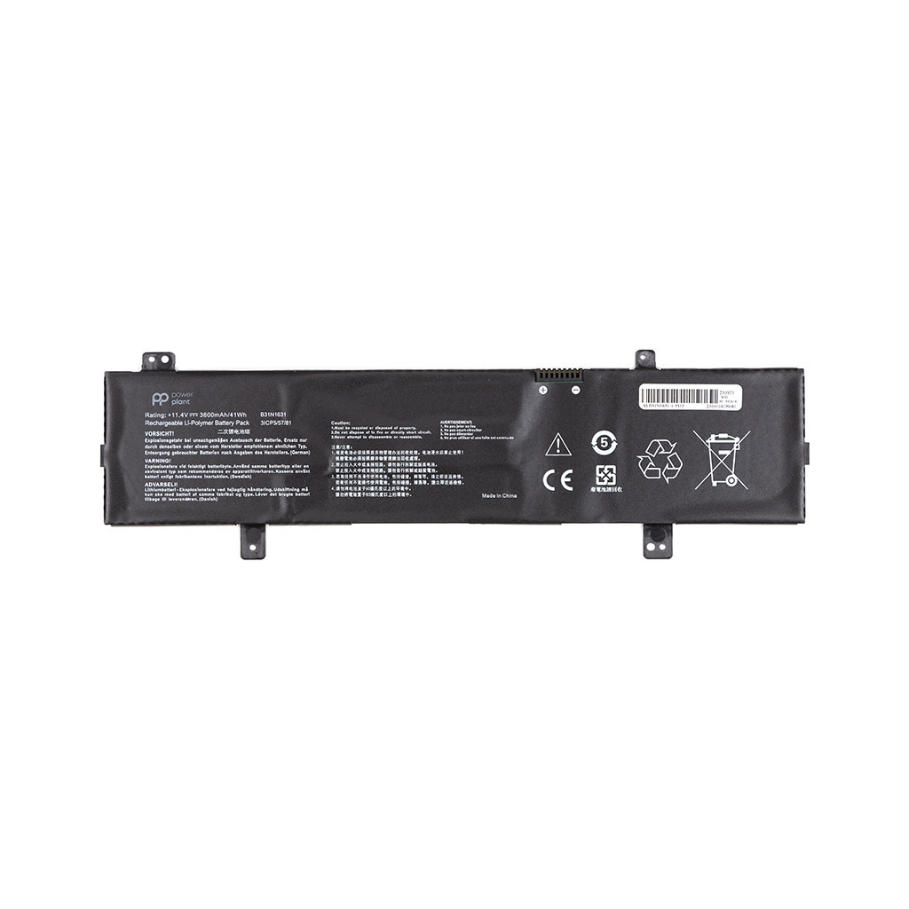 Акумулятор до ноутбука ASUS VivoBook 15 X505BA (B31N1631) 11.4V 3600mAh PowerPlant (NB431809) - зображення 1
