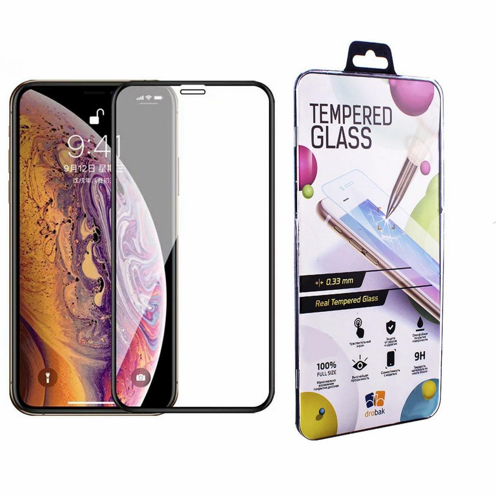 Скло захисне Drobak Apple iPhone X Full Cover Full Glue (Black) (121293) - зображення 1