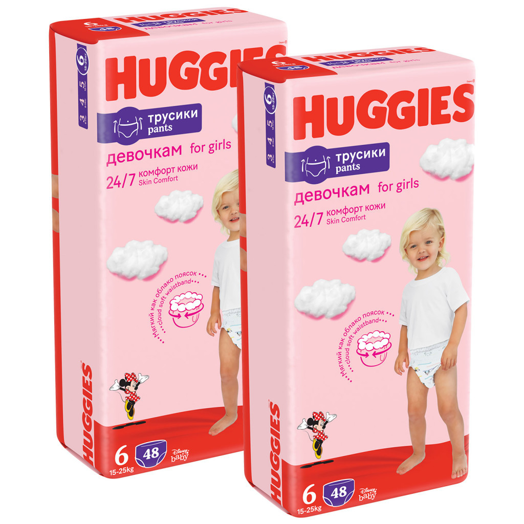 Підгузки Huggies Pants 6 (15-25 кг) для дівчаток 96 шт (5029054237472) - зображення 2