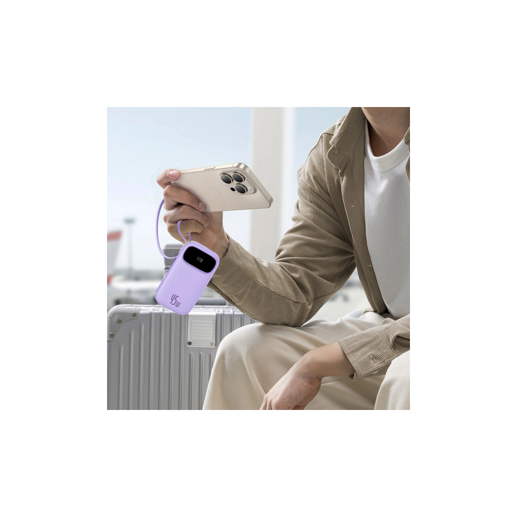 Батарея універсальна Baseus EnerFill FC31 Qpow 3 20000mAh 45W PD/3.0 QC/4.0 Purple (E0028D02) - зображення 6