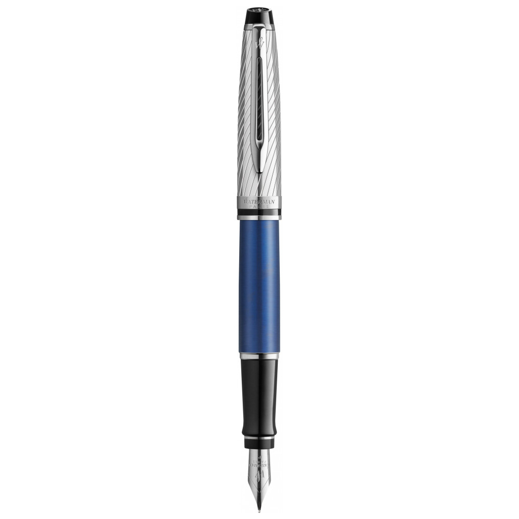 Ручка пір'яна Waterman EXPERT Deluxe Metallic Blue CT FP F (10 051) - зображення 1