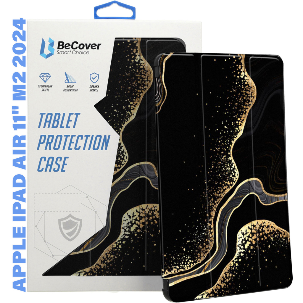 Чохол до планшета BeCover Smart Case Apple iPad Air 11" M2/M3 (2024/2025) Black Abstraction (711598) - зображення 1