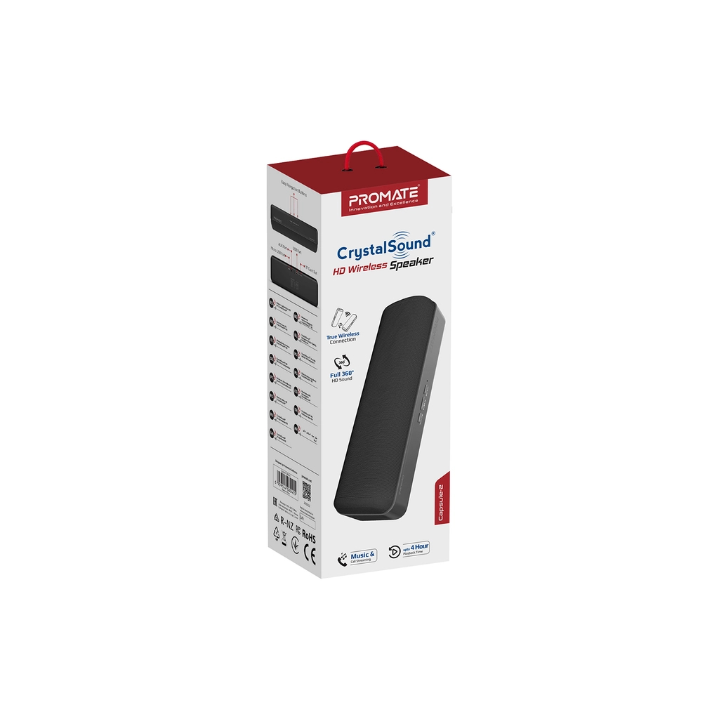 Акустична система Promate Capsule-2 Black (capsule-2.black) - зображення 2