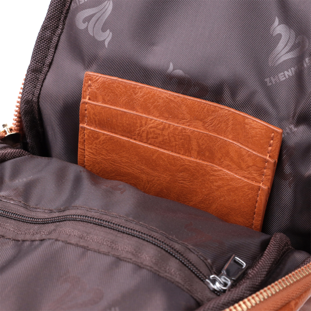 Сумка Vintage Жіноча слінг через плече з екошкіри Руда (22751) - зображення 7