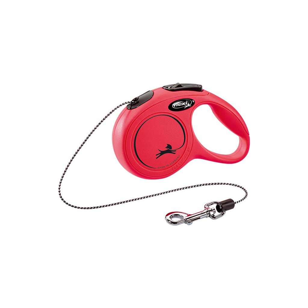 Повідець для собак Flexi New Classic XS трос 3 м (червоний) (4000498022405) - зображення 1