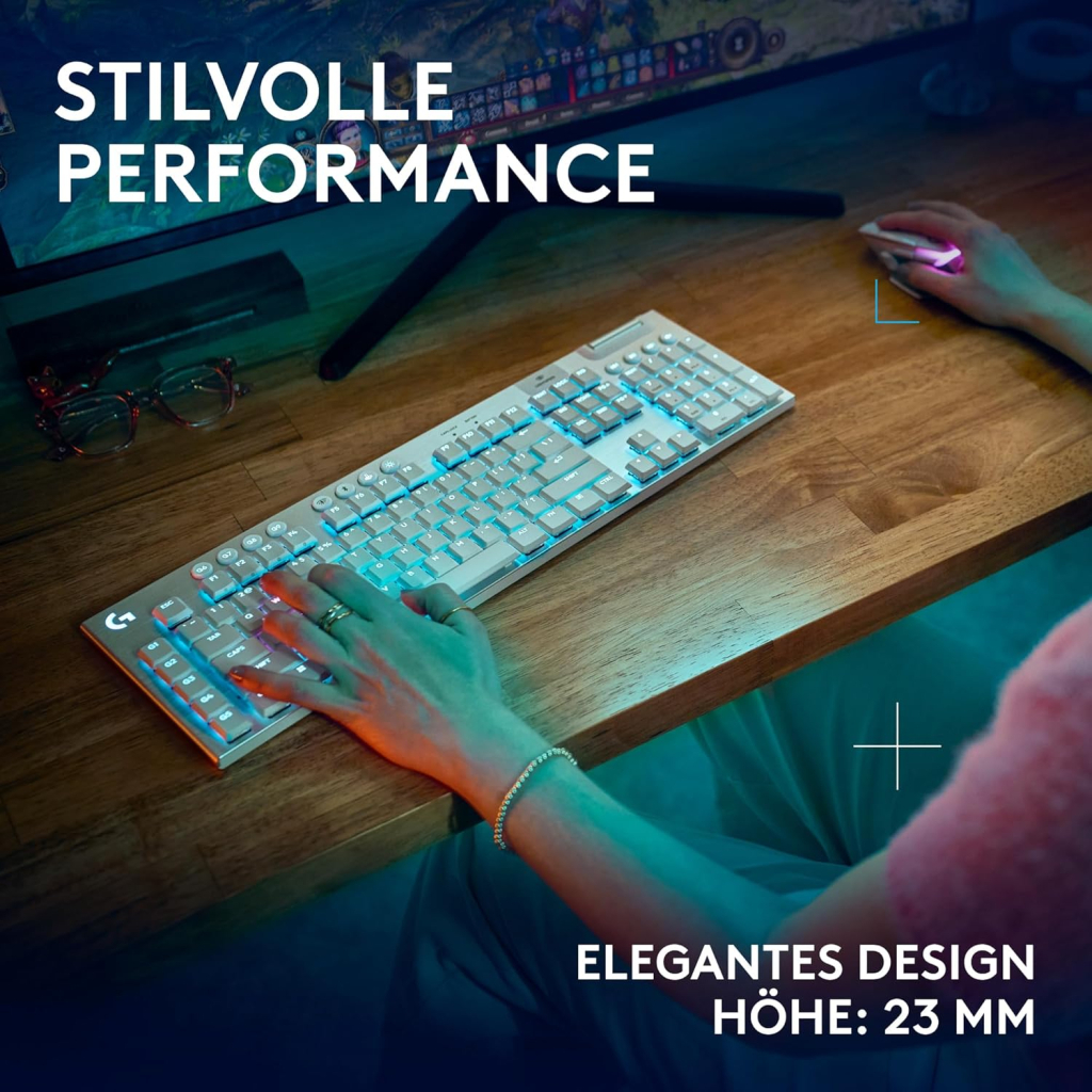 Клавіатура Logitech G915 X Lightspeed Switch-Tactile Wireless/Bluetooth/USB UA White (920-012690) - зображення 10