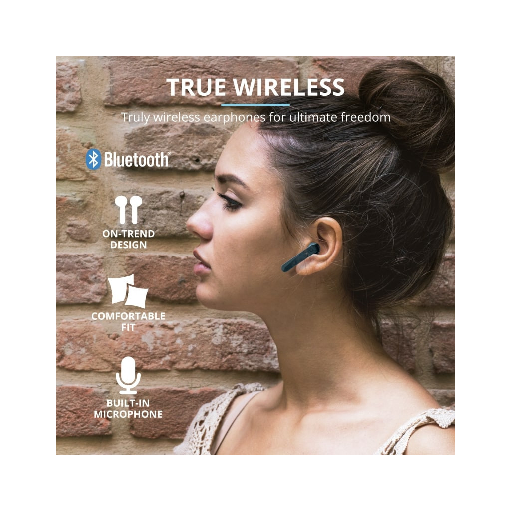 Навушники Trust Primo Touch True Wireless Mic Blue (23780) - зображення 12