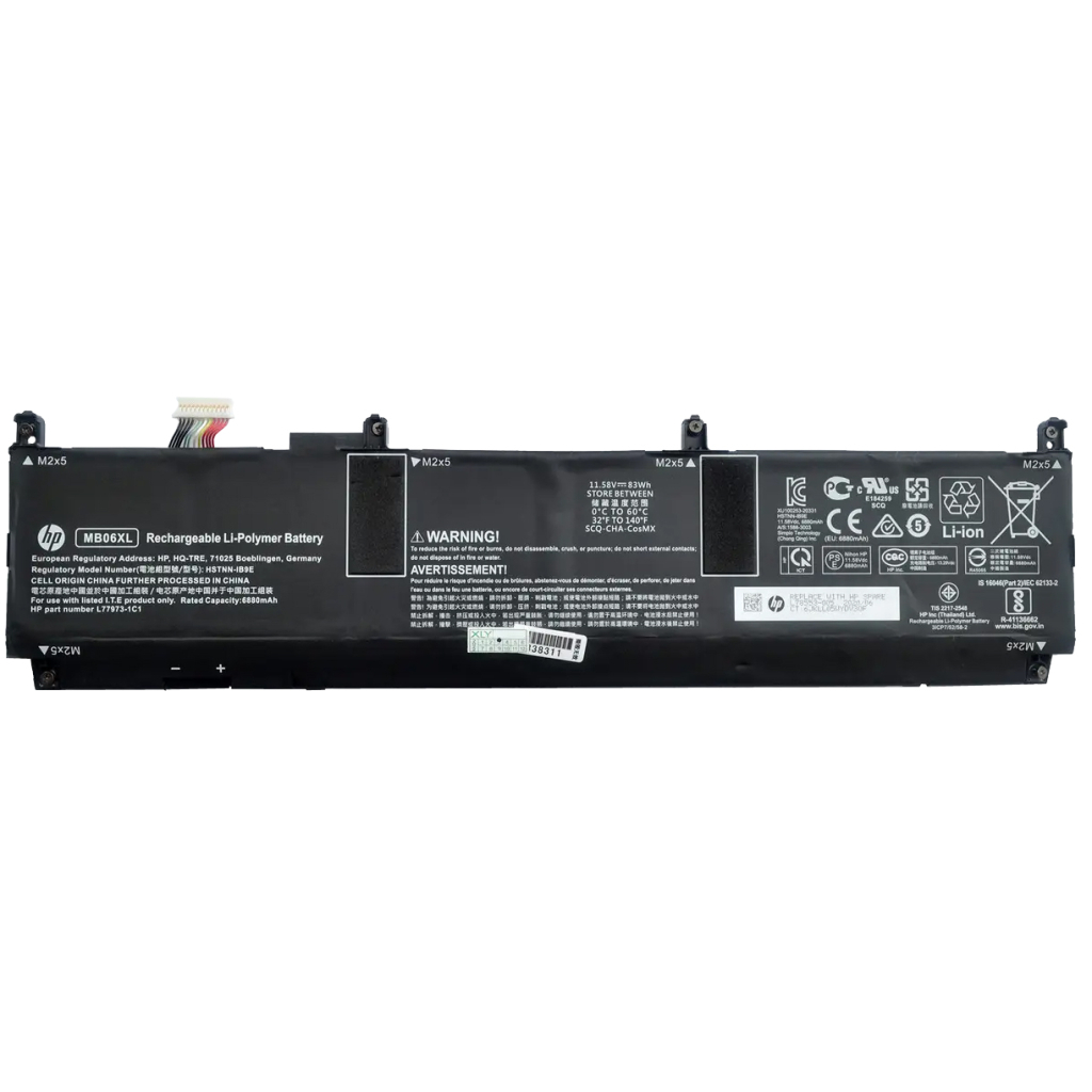 Акумулятор до ноутбука HP ZBook Studio G7 MB06XL, 6880mAh (83Wh), 6cell, 11.58V, Li-ion (A97763) - зображення 1