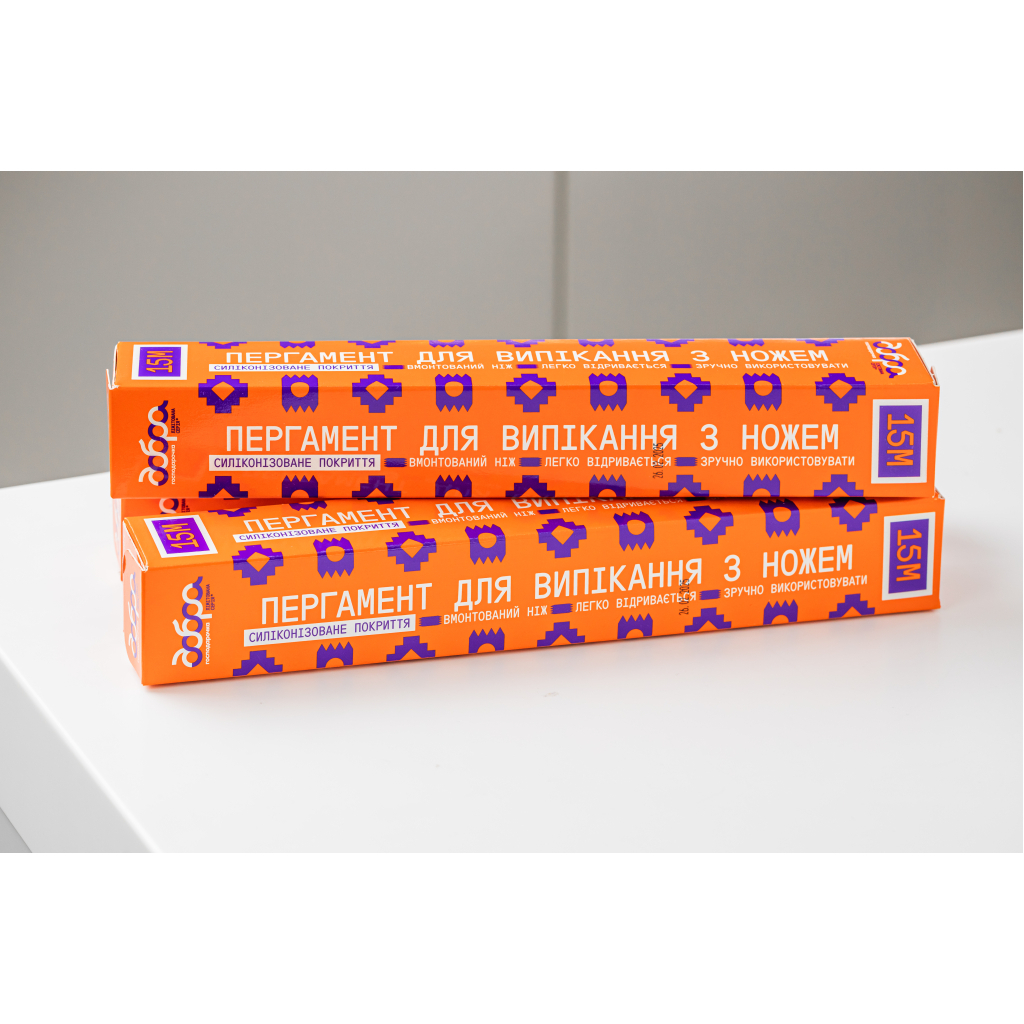 Папір для випічки пергаментний Добра Господарочка Колекція Вибійка З ножем 15 м (4820086524070) - изображение 4