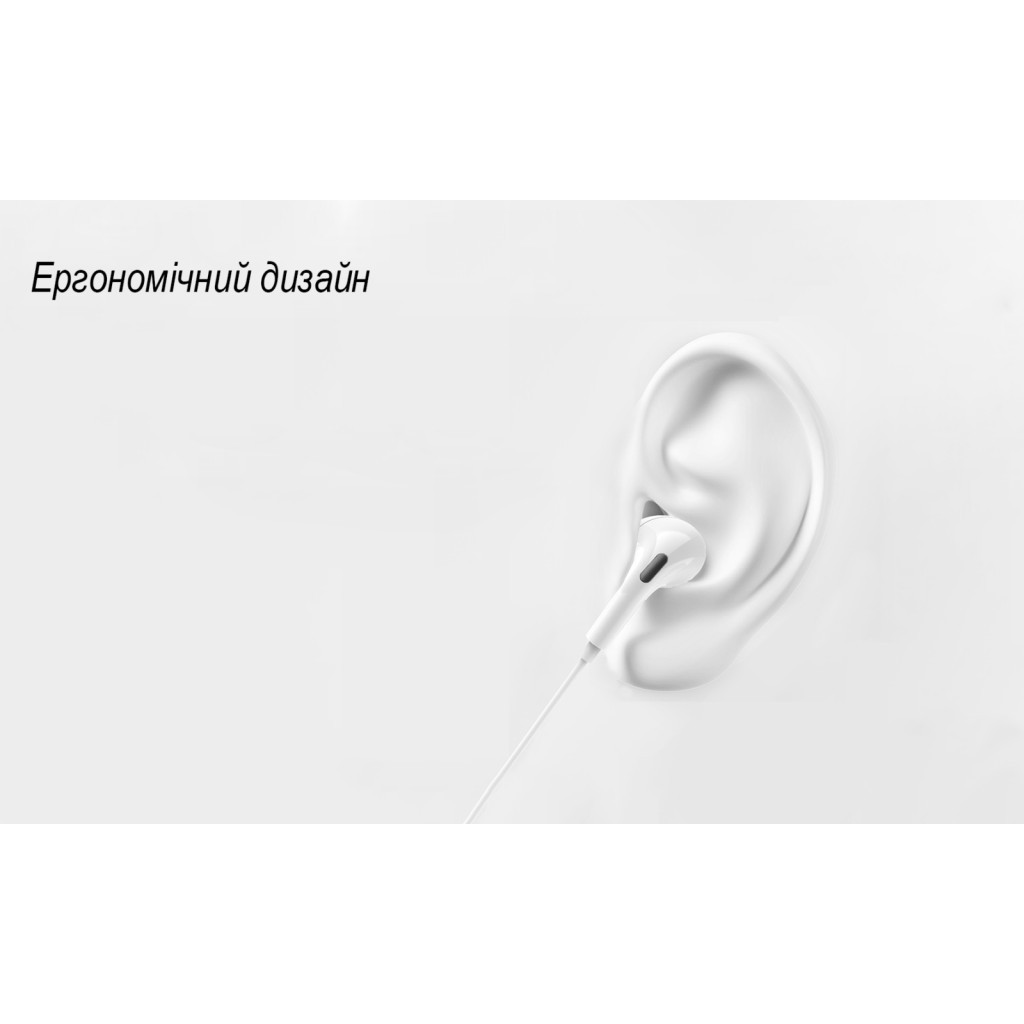 Навушники Denmen HF DR06 3.5mm 1.2 м White (DE-DR06-WH) - зображення 5