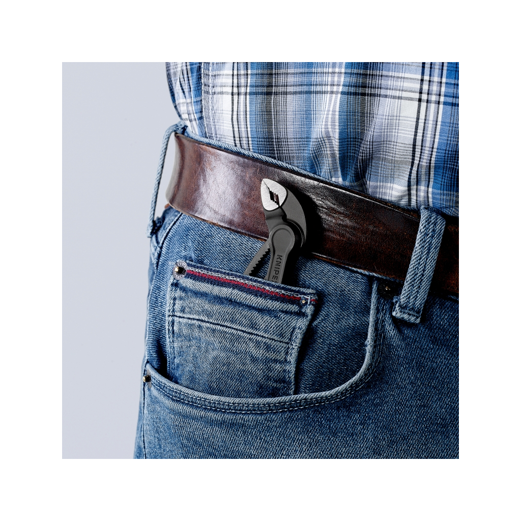 Кліщі KNIPEX COBRA XS переставні з фіксатором, 28 мм (1"), под ключ 24 мм, L-100 мм, Cr-V (87 00 100) - зображення 5