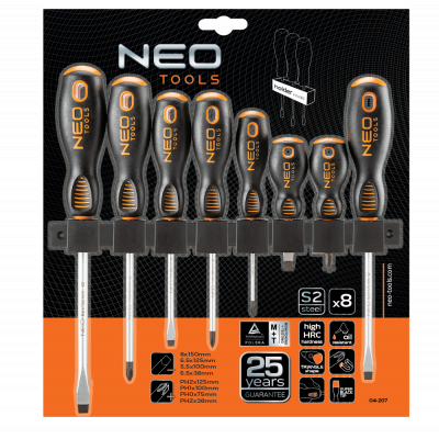 Набір викруток Neo Tools шліцьових, 8 шт. (04-207) - зображення 2