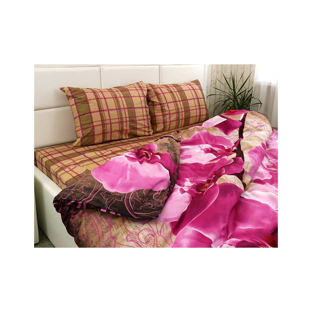 Постільна білизна Руно 20-1315 Fuchsia сатин набивний євро (845.137К_20-1315Fuchsia) - зображення 3
