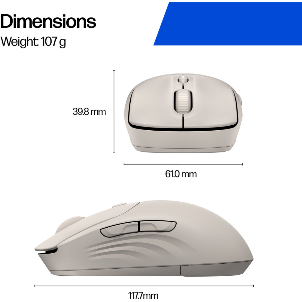 Мишка HP 400 Quiet Wireless/Bluetooth Maple (AZ7B6AA) - зображення 2