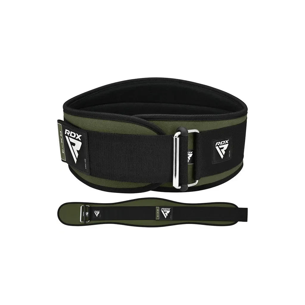 Атлетичний пояс RDX RX3 EVA Curve неопреновий Army Green S (WBE-RX3AG-S) - изображение 1
