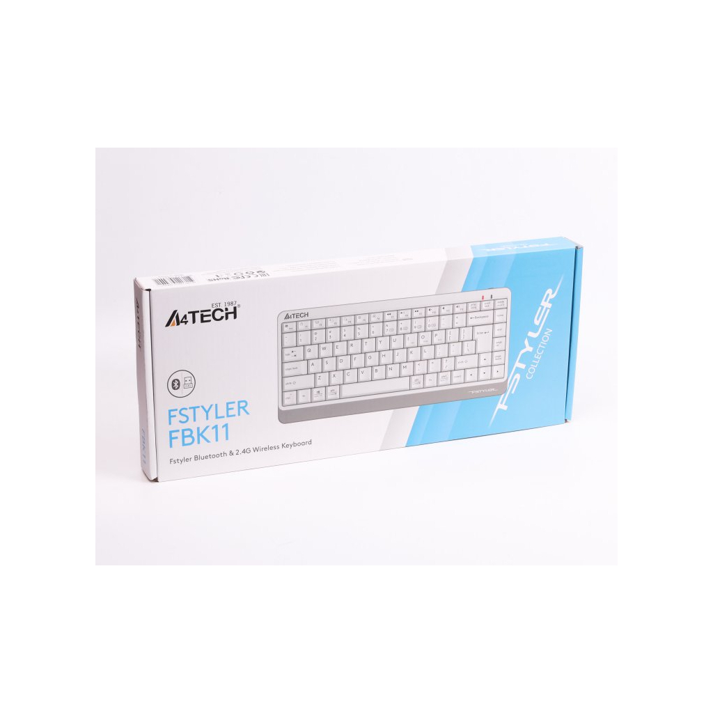 Клавіатура A4Tech FBK11 Wireless White - зображення 5