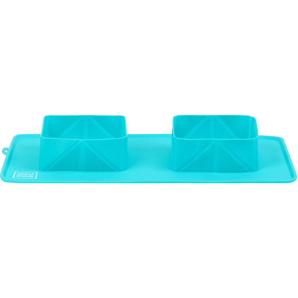 Посуд для собак WAUDOG Silicone Миска складана 385х230х50 мм блакитна (50802) - зображення 2