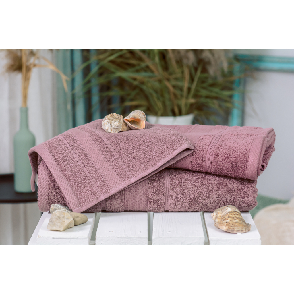 Рушник MirSon набір банних 5083 Elite SoftNess Violet 50х90, 70х140, 100х50 (2200003182897) - зображення 2
