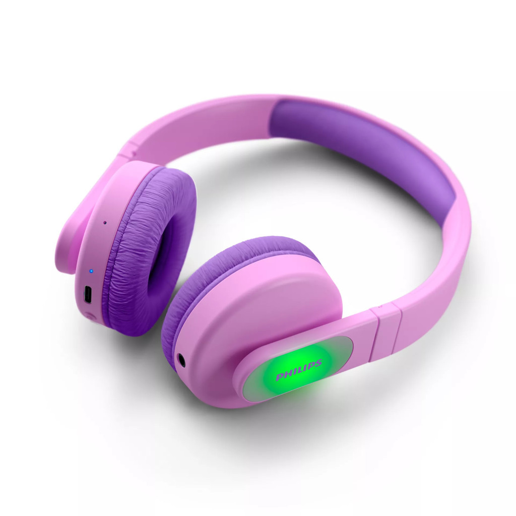 Навушники Philips Kids TAK4206 On-ear Colored light panels Wireless Pink (TAK4206PK/00) - зображення 10