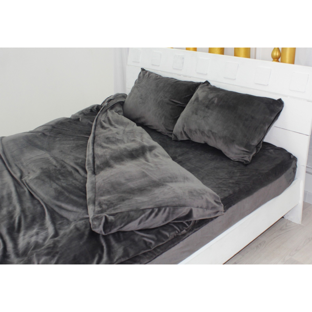 Постільна білизна MirSon Велюр Winter Frost 28-0005 Ashen Velvet King Size (2200003997187) - зображення 2