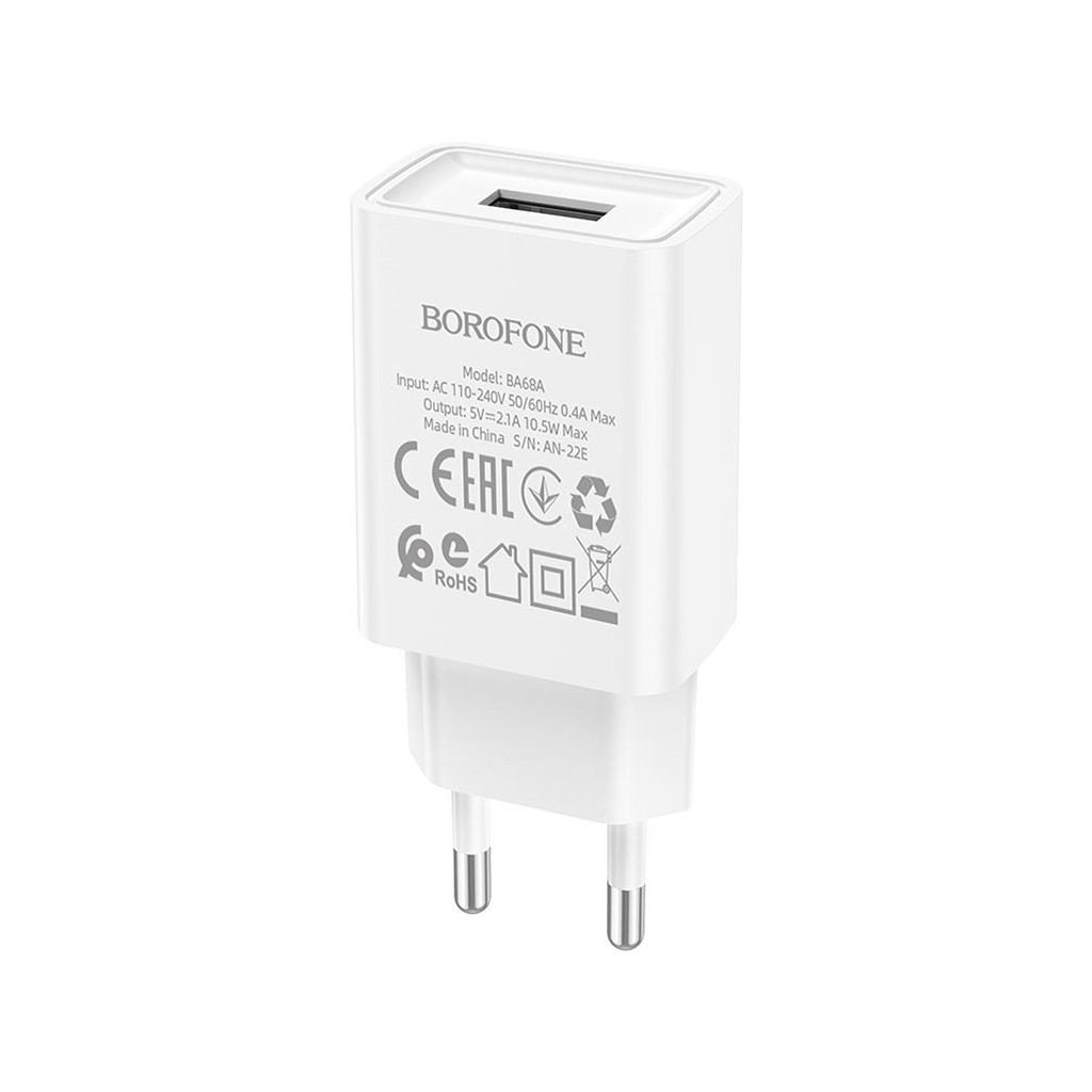 Зарядний пристрій BOROFONE BA68A White (BA68AW) - зображення 1