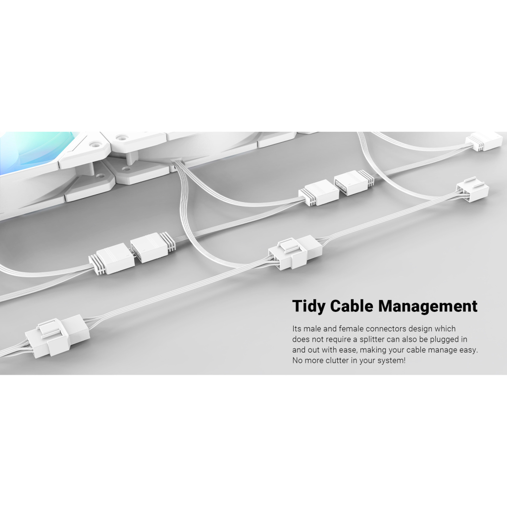 Кулер до корпусу ID-Cooling TF-12025-PRO-ARGB-TRIO WHITE - зображення 11