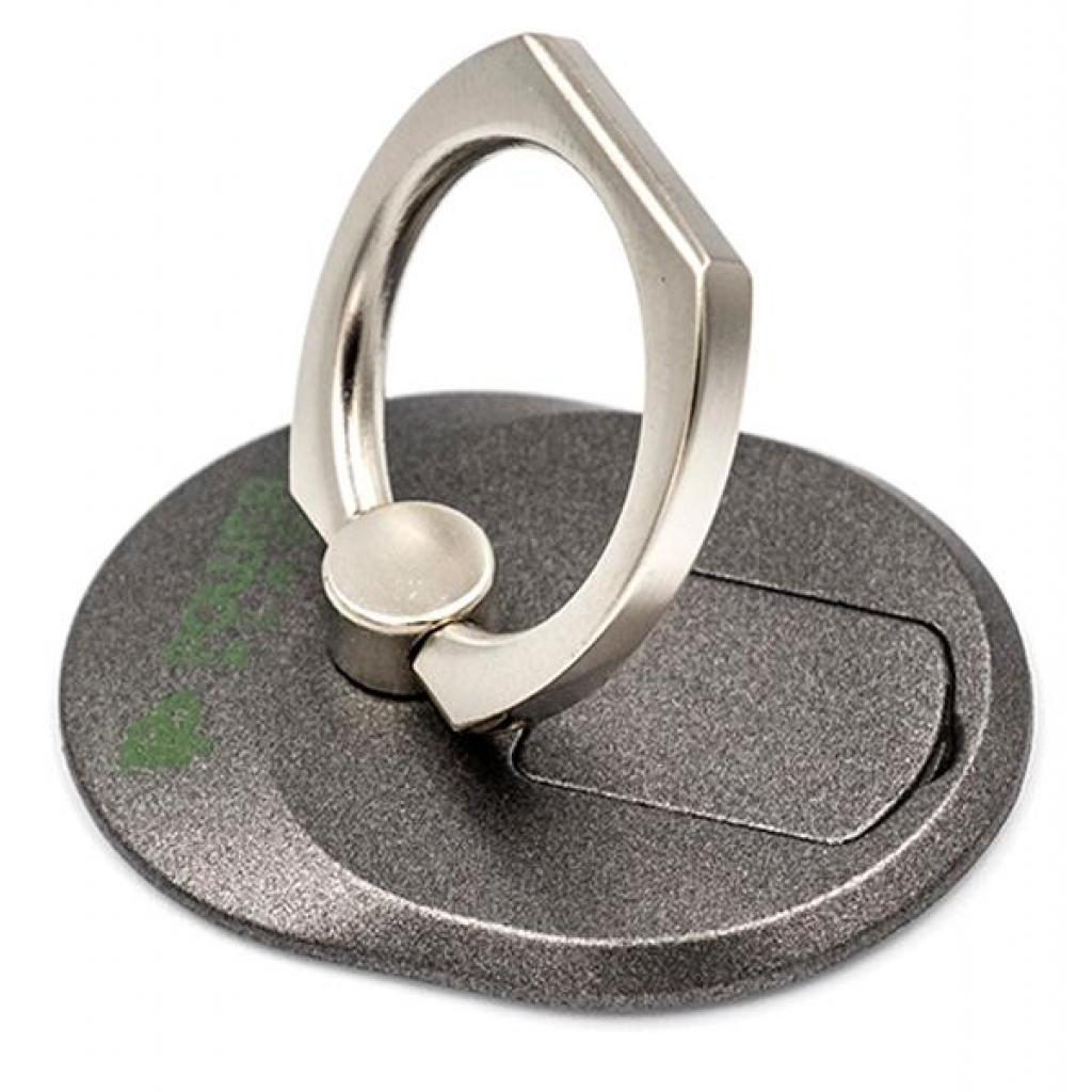 Тримач для смартфонів PowerPlant с кольцом, черный (CA910311) - зображення 2