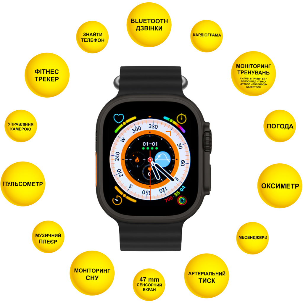 Смарт-годинник AURA X4 ProMax 53mm Black (SWAX453B) - зображення 2