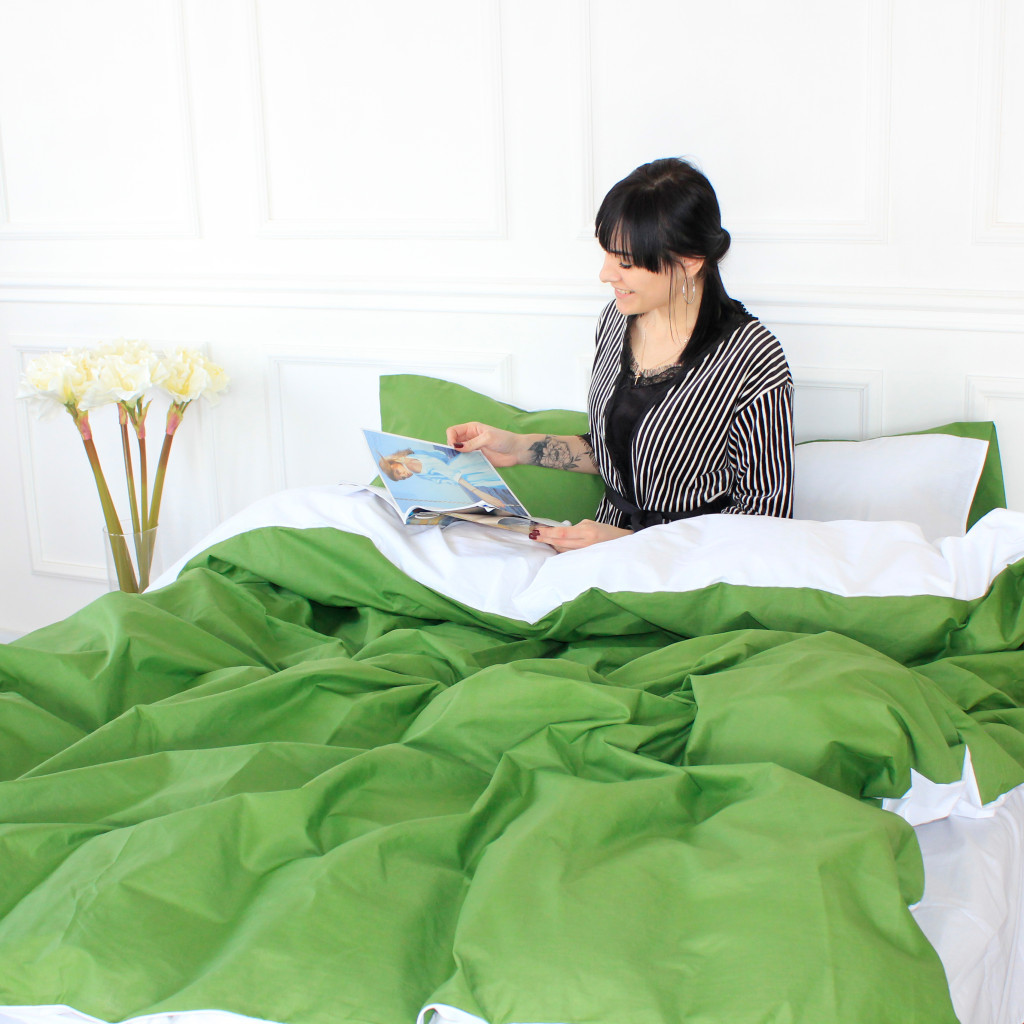 Постільна білизна MirSon Ranforce Elite Green Diego (11-2107+18-0130) 220х240 (2200004703855) - зображення 2