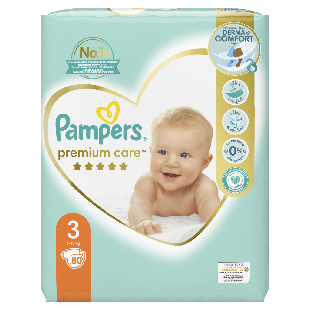 Підгузки Pampers Premium Care Midi (4-9 кг), 80шт (4015400507499) - зображення 2