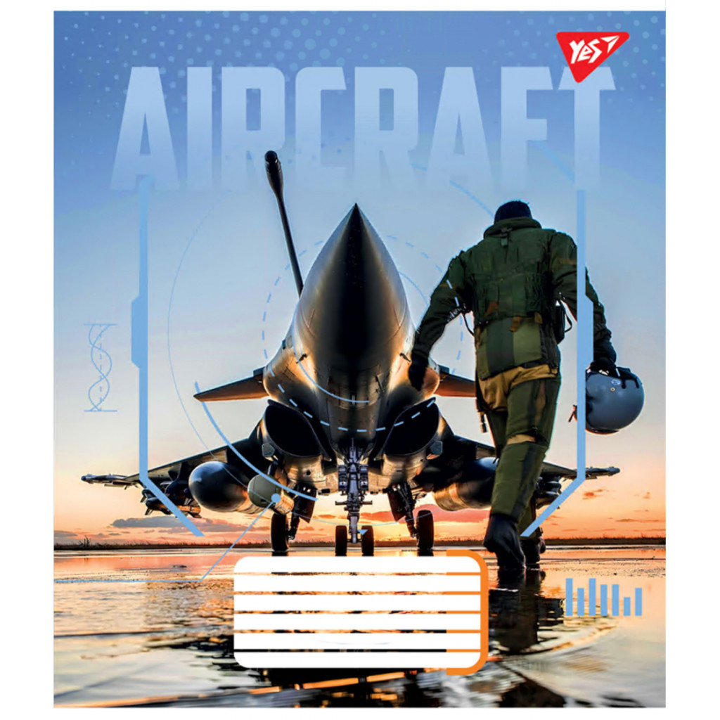 Зошит Yes Aircraft 48 аркушів лінія (767121) - зображення 2