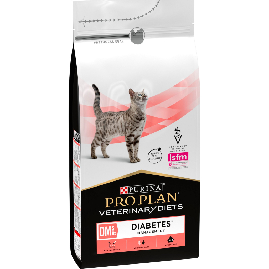 Сухий корм для кішок Purina Pro Plan Veterinary Diets DM ST/OX Diabetes Management Для регулювання надходження глюкози (цукровий діабет) 1.5 кг (7613035159822) - зображення 2