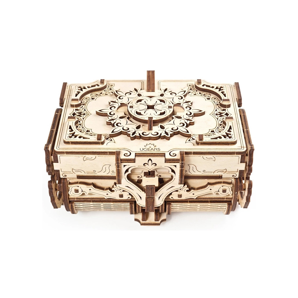 Збірна модель Ugears механічний Антикварна скринька (70089) - зображення 1