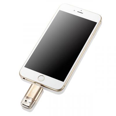 USB флеш накопичувач Apacer 128GB AH190 Gold USB 3.1/Lightning (AP128GAH190C-1) - зображення 5