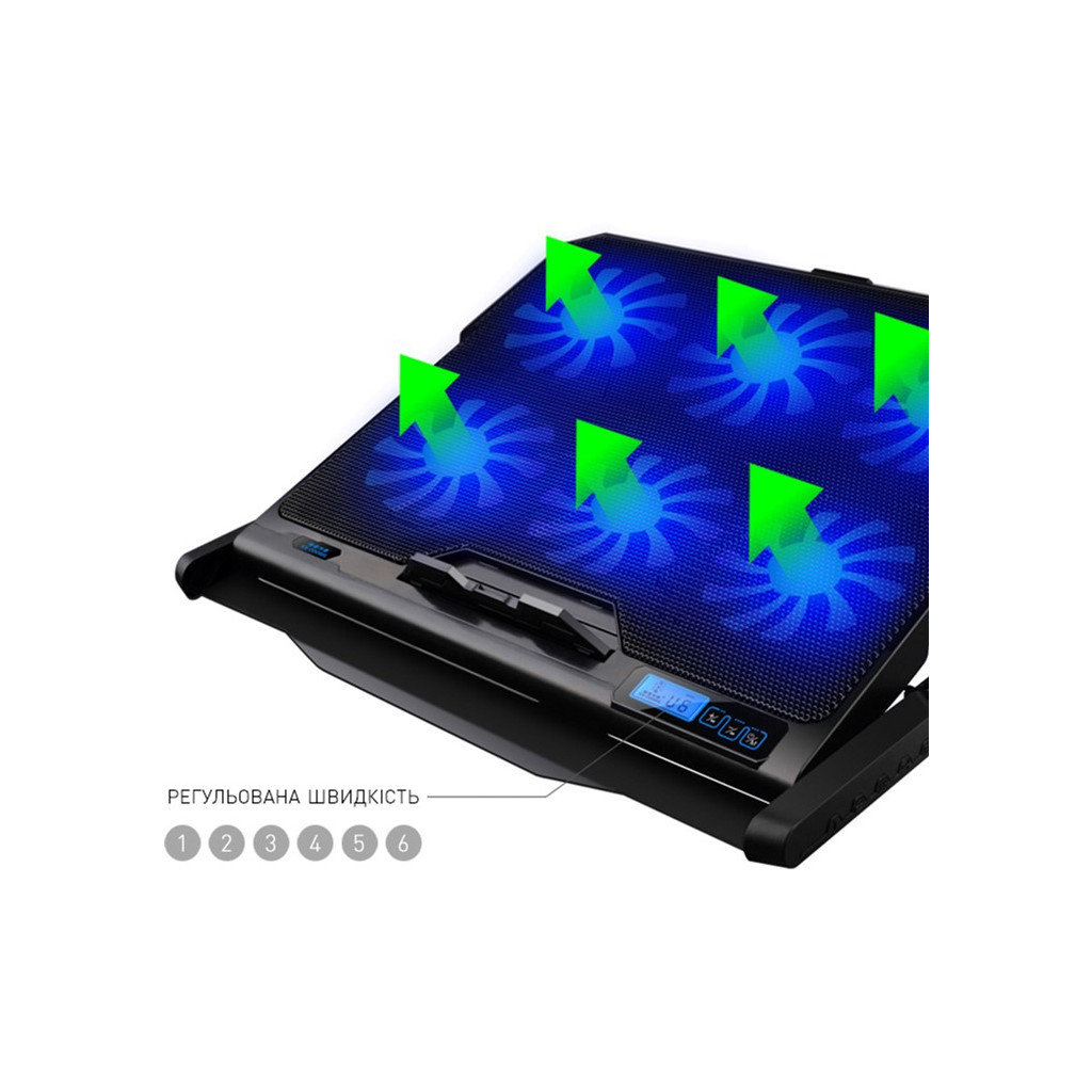 Підставка до ноутбука DYXON FIX COOLING 4 Black (DXNLSFC4B) - зображення 7