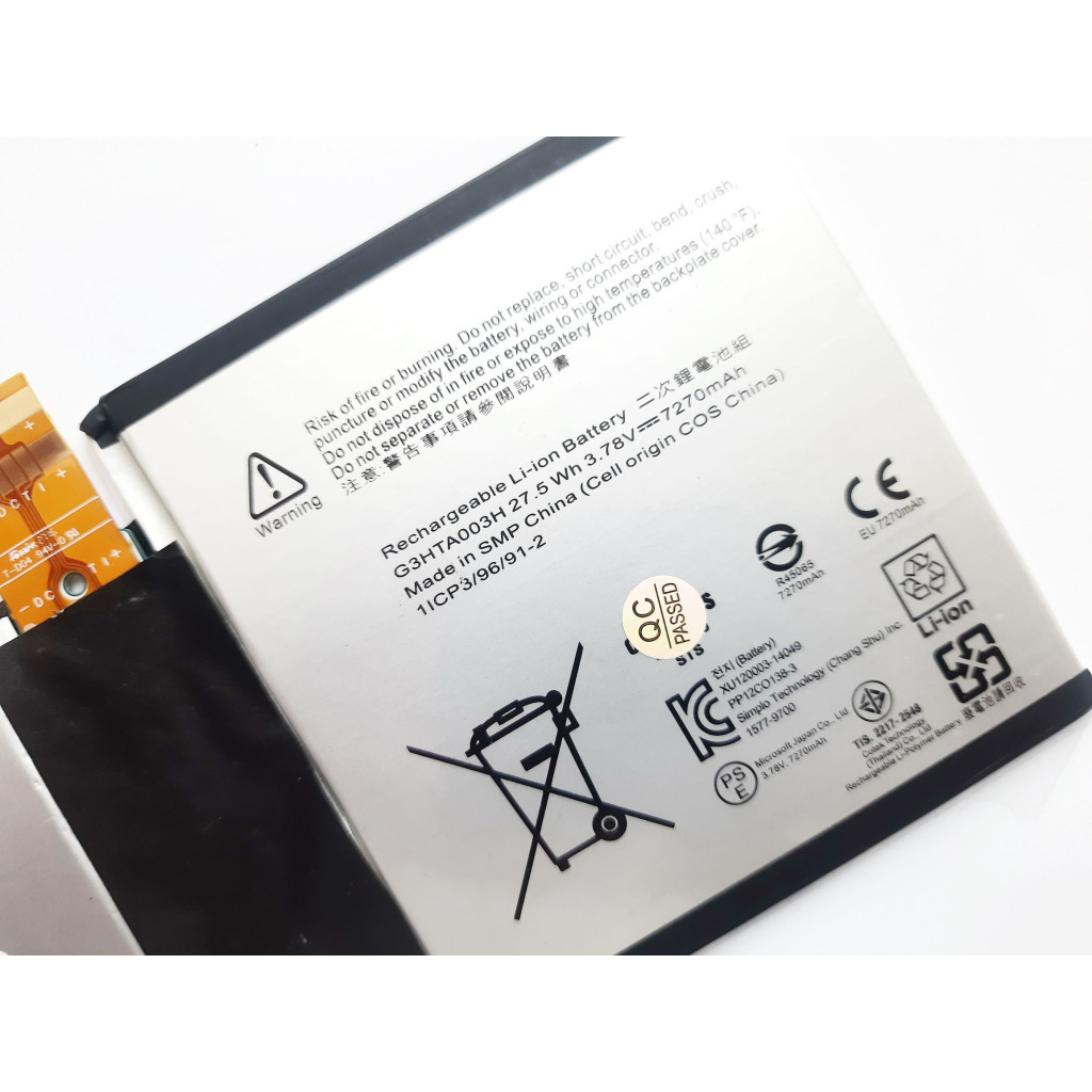 Акумулятор до ноутбука Microsoft Surface 3 (Model 1645) G3HTA003H, 7270mAh (27.5Wh), 2cell, 3 (A47513) - изображение 3
