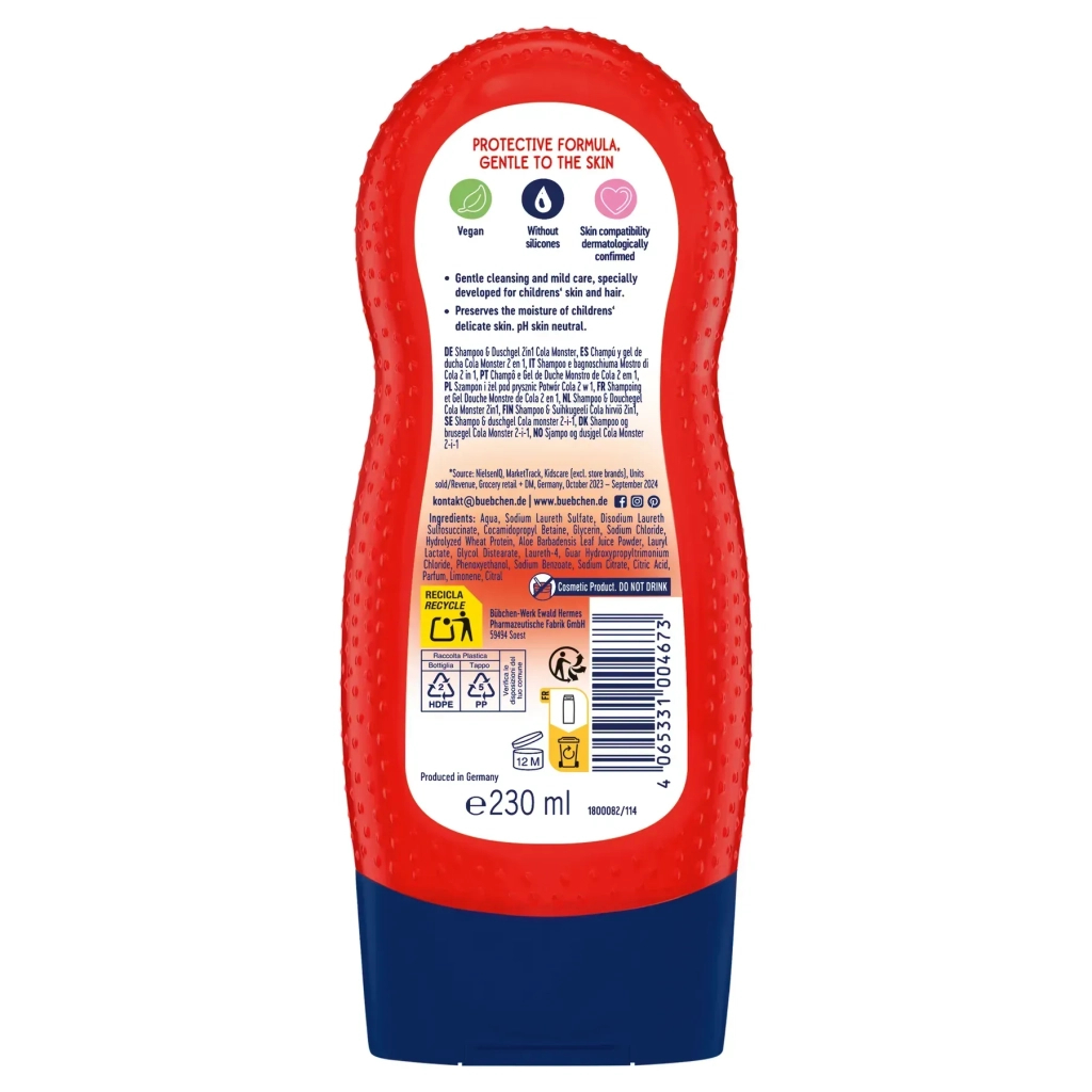 Дитячий шампунь Bubchen "Кола монстр" 230 мл (3104527) - изображение 2