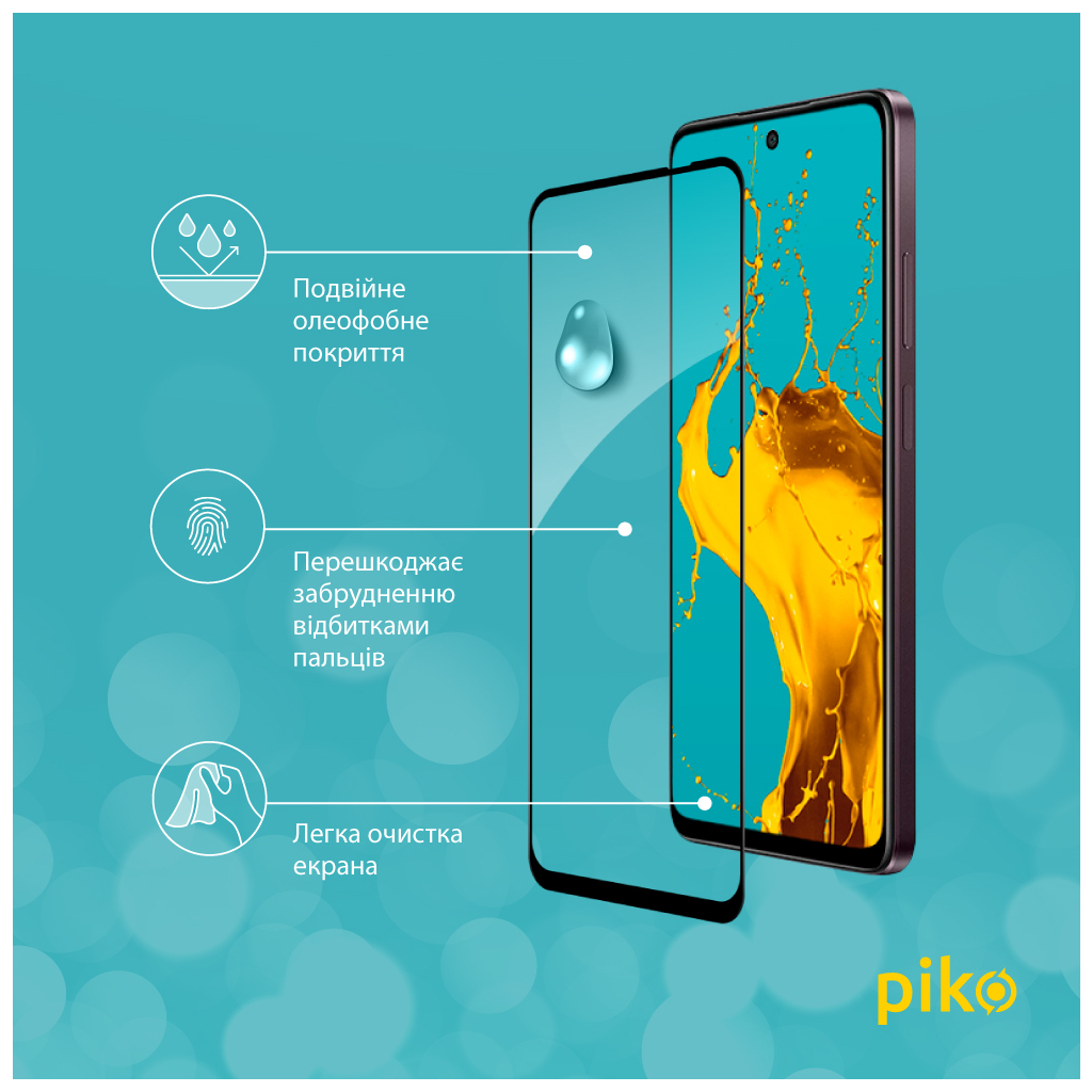 Скло захисне Piko Full Glue Oppo A3x Black (1283126598678) - зображення 4